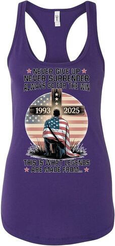 Never Give Up This is What L e g e n d s are Made from Charlie Kirk Womens Tank Top in Saudi Arabia