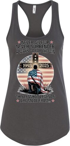 Never Give Up This is What L e g e n d s are Made from Charlie Kirk Womens Tank Top in Saudi Arabia