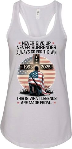 Never Give Up This is What L e g e n d s are Made from Charlie Kirk Womens Tank Top in Saudi Arabia