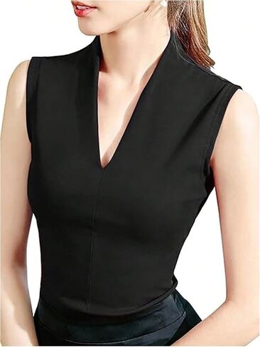SOLY HUX Women's Business Casual Tank Tops V Neck Sleeveless Dressy Casual Work Office Tops in Saudi Arabia