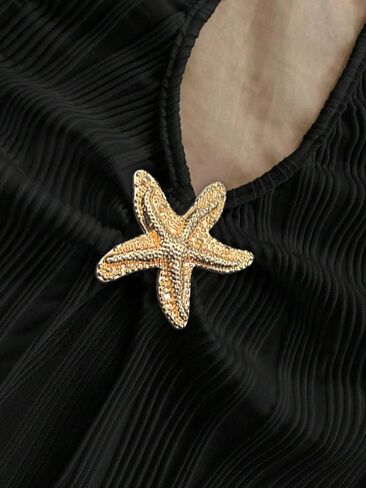 Women's Y2k Textured Halter Going Out Top Starfish Deco Tie Backless Sleeveless Vest Tank Tops Party Clubwear in Saudi Arabia