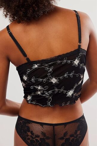 قميص نسائي شفاف مطرز بالزهور Y2k ملابس علوية قصيرة شفافة مثيرة برباط متقاطع بدون ظهر in Kuwait