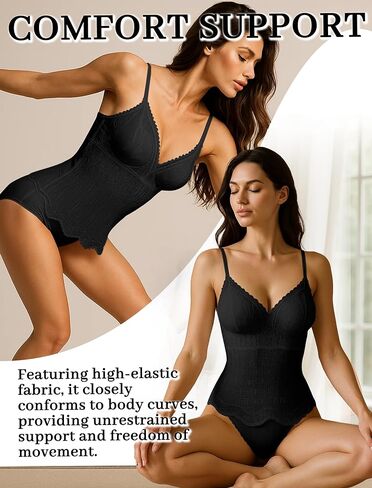 Livona Women's Lace Cami Top - Adjustable Spaghetti Straps Wireless Comfort Padded Tank for Sleep Lounge in Kuwait