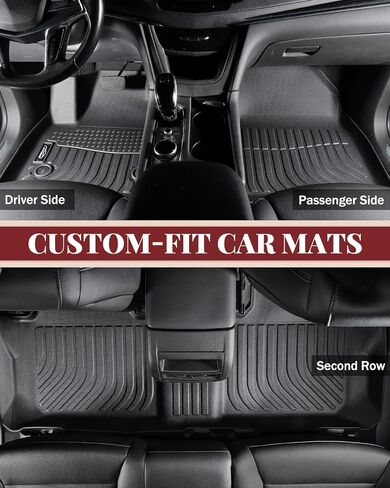 Icyhaws® for Toyota 4 Runner Floor Mats 2025 (Only 7-Seat), All-Weather TPE Rubber Floor Liners Front, Rear & 3rd Row Backrest Mat Trunk Cargo Liner Full Set Car Automotive Accessories in Saudi Arabia