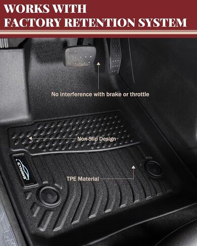 Icyhaws® for Toyota 4 Runner Floor Mats 2025 (Only 7-Seat), All-Weather TPE Rubber Floor Liners Front, Rear & 3rd Row Backrest Mat Trunk Cargo Liner Full Set Car Automotive Accessories in Saudi Arabia