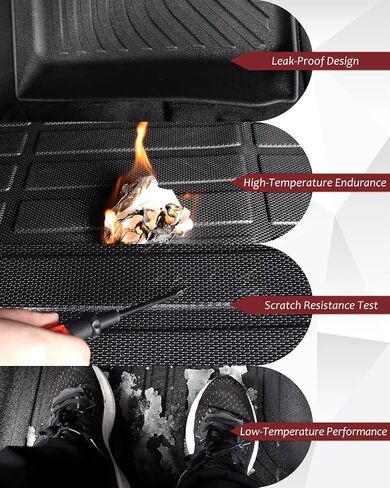 Icyhaws® for Toyota 4 Runner Floor Mats 2025 (Only 7-Seat), All-Weather TPE Rubber Floor Liners Front, Rear & 3rd Row Backrest Mat Trunk Cargo Liner Full Set Car Automotive Accessories in Saudi Arabia