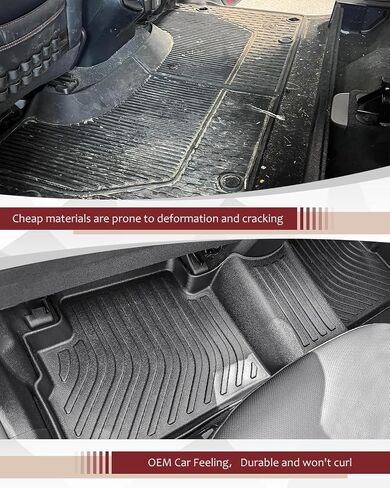 Icyhaws® for Toyota 4 Runner Floor Mats 2025 (Only 7-Seat), All-Weather TPE Rubber Floor Liners Front, Rear & 3rd Row Backrest Mat Trunk Cargo Liner Full Set Car Automotive Accessories in Saudi Arabia