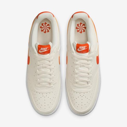 حذاء Nike Court Vision Low Next Nature الرجالي (DH2987-115، شراعي/أبيض/برتقالي آمن) in Saudi Arabia