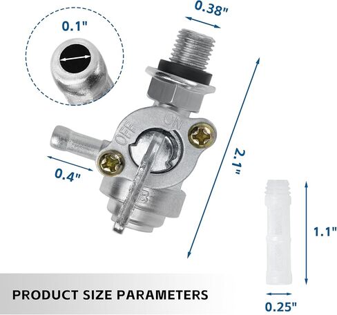 Generator Petcock Fuel Tank Shut Off Valve Gas Switch 310574GS for Champion 310573GS 193272GS 204743GS,M10×1.25mm-1Pcs in Saudi Arabia