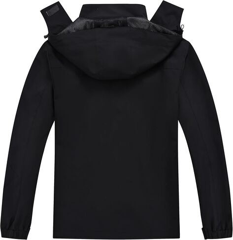 YuKaiChen Mens Rain Jacket Waterproof with Hooded Hiking Coat Lightweight Windbreaker in Kuwait