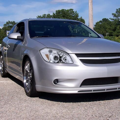 SPEC-D TUNING Jet Black LED المصابيح الأمامية متوافقة مع 2005-2010 Chevy Cobalt، 2007-2009 Pontiac G5، 2005-2006 Pontiac Pursuit، مجموعة المصابيح الأمامية اليسرى + اليمنى in Kuwait