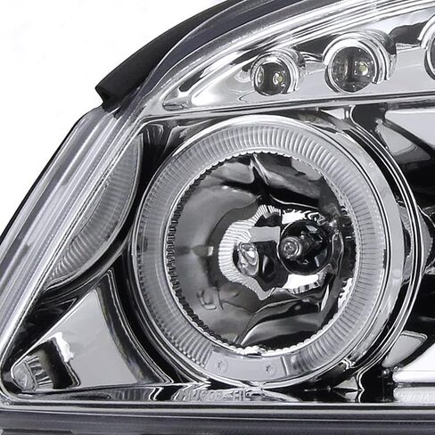 SPEC-D TUNING Jet Black LED المصابيح الأمامية متوافقة مع 2005-2010 Chevy Cobalt، 2007-2009 Pontiac G5، 2005-2006 Pontiac Pursuit، مجموعة المصابيح الأمامية اليسرى + اليمنى in Kuwait