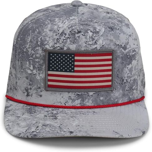 Paramount Outdors Performance Perforated American Flag Trucker Hat Rope Cap Snapback in Saudi Arabia
