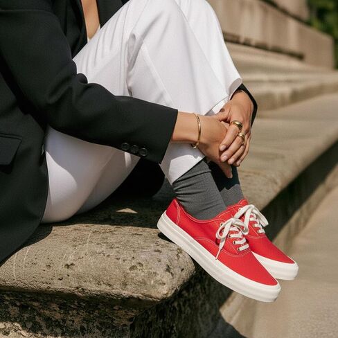 CUSHIONAIRE Women’s Freshman Canvas Lace-Up Sneaker with Memory Foam, Wide Widths Available | Casual Walking Shoes, Lightweight & Comfortable in Kuwait