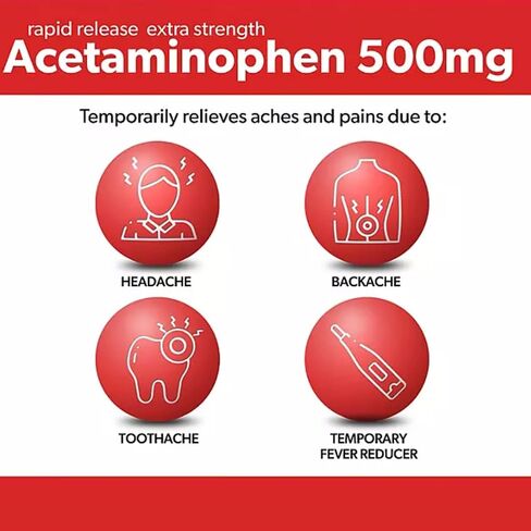 Acetaminophen 500mg, Extra Strength Rapid Release, 400 Gelcaps in Saudi Arabia