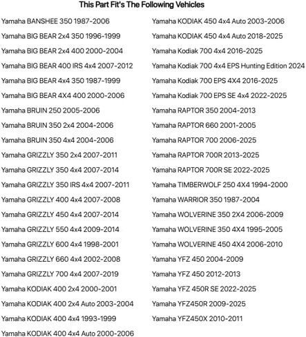 مجموعة محمل جذع التوجيه Tusk لـ Yamaha Raptor 700 2006-2022 in Saudi Arabia