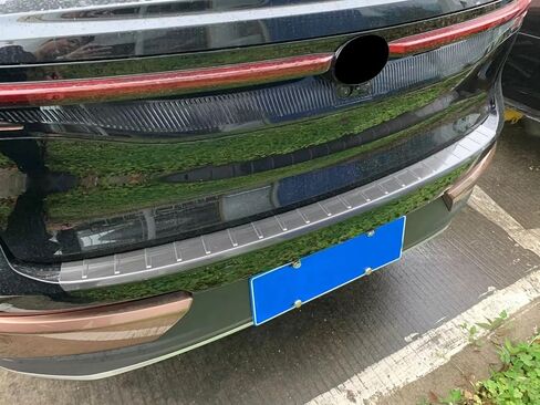 Rear Bumper Guard Cover Protector Compatible with Toyota Crown 2023 2024 2025 Outside Rear Trunk Bumper Cover Car Accessories Stainless Steel 1PCS(Black Brushed Finish) in Kuwait