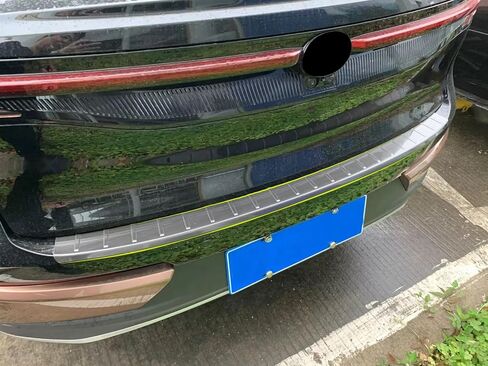 Rear Bumper Guard Cover Protector Compatible with Toyota Crown 2023 2024 2025 Outside Rear Trunk Bumper Cover Car Accessories Stainless Steel 1PCS(Black Brushed Finish) in Kuwait