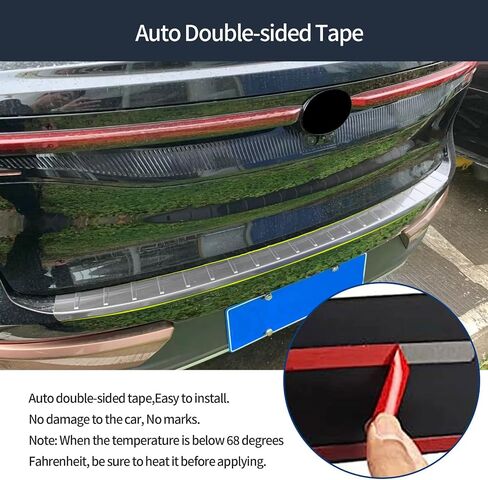 Rear Bumper Guard Cover Protector Compatible with Toyota Crown 2023 2024 2025 Outside Rear Trunk Bumper Cover Car Accessories Stainless Steel 1PCS(Black Brushed Finish) in Kuwait