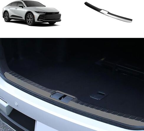 Rear Bumper Guard Cover Protector Compatible with Toyota Crown 2023 2024 2025 Outside Rear Trunk Bumper Cover Car Accessories Stainless Steel 1PCS(Black Brushed Finish) in Kuwait