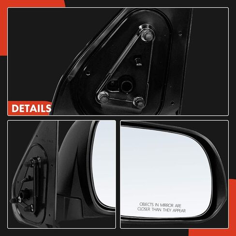 A-Premium Driver Side Manual Door Mirror - Compatible with Toyota Tacoma 2012 2013 2014 2015 - Non-Heated Manual Folding Textured Black Outside Rear View Mirror - Replace# 8794004221 in Saudi Arabia