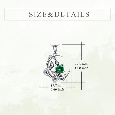 KZX Snake Necklace 925 Sterling Silver Snake Jewelry Gifts for Women in Saudi Arabia