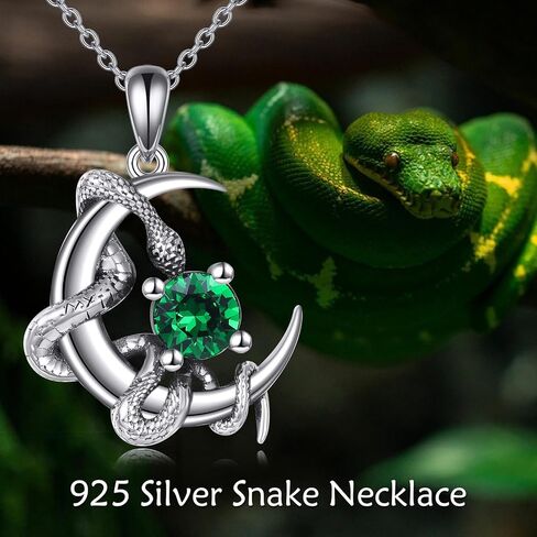 KZX Snake Necklace 925 Sterling Silver Snake Jewelry Gifts for Women in Saudi Arabia