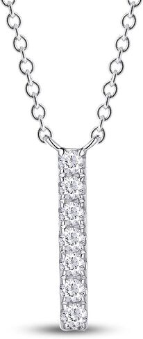 Lab Created Moissanite Initial Necklace for Women, 925 Sterling Silver Letter A-Z Necklace with 14K Gold Plating,Gifts for Women Mom Wife Clarity- VVS1, 0.11Cttw to 0.29Cttw in Saudi Arabia