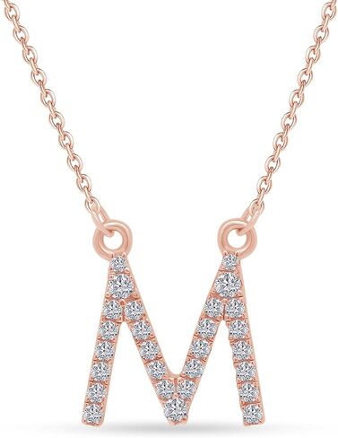 Lab Created Moissanite Initial Necklace for Women, 925 Sterling Silver Letter A-Z Necklace with 14K Gold Plating,Gifts for Women Mom Wife Clarity- VVS1, 0.11Cttw to 0.29Cttw in Saudi Arabia