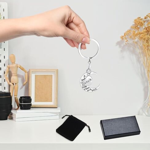 Gifts for Famlies, I Love You To The Moon and Back Keychain for Birthday Valentine's Day Christmas Gifts in Saudi Arabia