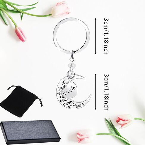 Gifts for Famlies, I Love You To The Moon and Back Keychain for Birthday Valentine's Day Christmas Gifts in Saudi Arabia