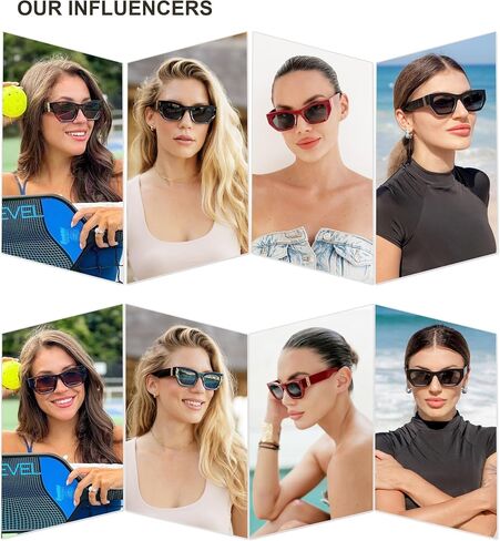 SOJOS Trendy Rectangle Cateye Sunglasses Womens Mens UV400 Fashion Chic Chunky Shades SJ2296 in Saudi Arabia