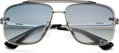 Retro Square Aviator Gradient Sunglasses Fashion Trendy Costume Eyewear Tony Stark Sun Glasses for Men Women in Saudi Arabia