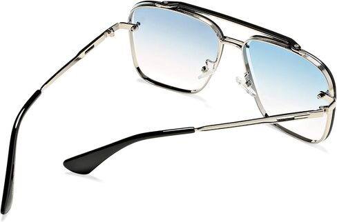 Retro Square Aviator Gradient Sunglasses Fashion Trendy Costume Eyewear Tony Stark Sun Glasses for Men Women in Saudi Arabia