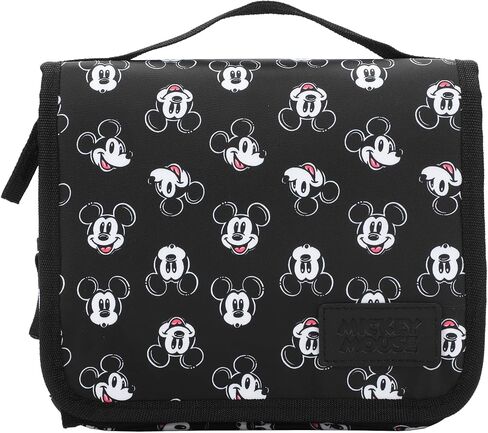 Bioworld Disney Mickey Mouse Heads 6.5" Black Folding Hanging Toiletry Travel Bag in Saudi Arabia