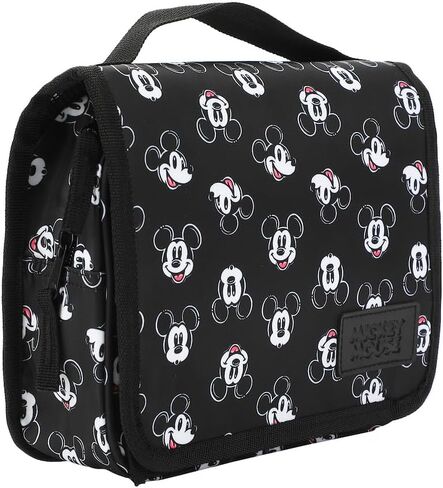 Bioworld Disney Mickey Mouse Heads 6.5" Black Folding Hanging Toiletry Travel Bag in Saudi Arabia