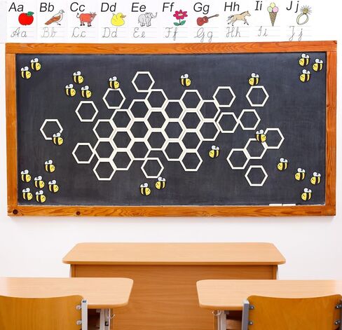 Gerrii 24 Pcs Honeycomb Decorations 8'' Unfinished Wooden Hexagon Wall Decor Hexagon Wall Stickers Decorative Wood Honeycomb Beehive Sign for Baby Shower Honeybee DIY Birthday Party Decor in Kuwait