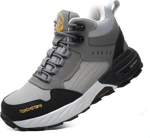 Steel Toe Work Shoes for Men Women, Puncture Resistant Safety Work Boots, 6" Lightweight Comfortable Industrial Construction Boot, Indestructible Utility Sneakers in Saudi Arabia
