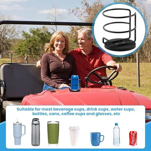 Magnetic Cup Holder Heavy Duty Metal Drink Holder Portable Cup Holders for Tractor Mower Truck Car Fridge Bottom Magnetic(Size:3.46in) in Saudi Arabia