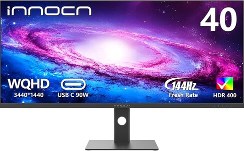 INNOCN 27" Monitor 120Hz FHD 1920 x 1080p IPS PC Computer Desktop Gaming Display Built-in Speaker, Eyes Care, Height/Pivot Adjustable, HDMI, VGA, VESA Mountable - Black, 27D1FR in Saudi Arabia