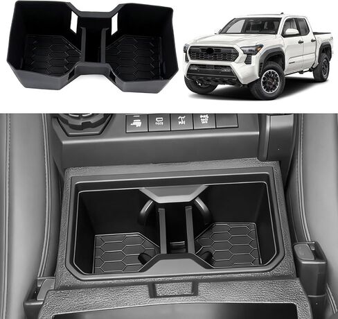 حامل أكواب أمامي لوحدة التحكم المركزية مناسب لسيارة Toyota Tacoma 2024-2025، حامل أكواب السيارة من مادة السيليكون لملحقات Tacoma، استبدال حامل أكواب وحدة التحكم المركزية in Kuwait