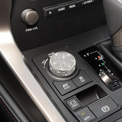 TOMALL Zinc Alloy Bling Car Driving Mode Button Cover, Crystal Rhinestones, Compatible with Lexus RX NX, Irregular Shaped, Powder Coated, Indoor Use, 1 Set in Saudi Arabia
