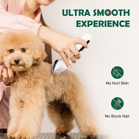 ماكينة قص الشعر للكلاب، مجموعة مستلزمات العناية بالحيوانات الأليفة، ماكينة حلاقة احترافية للمعاطف الثقيلة السميكة، ماكينة تشذيب شعر منخفضة الضوضاء قابلة لإعادة الشحن مع شفرة سيراميك للكلاب والقطط والحيوانات in Kuwait