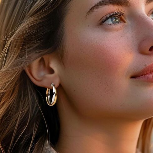 Ross-Simons Italian Sterling Silver and 18kt Gold Over Sterling Double-Hoop Earrings in Saudi Arabia