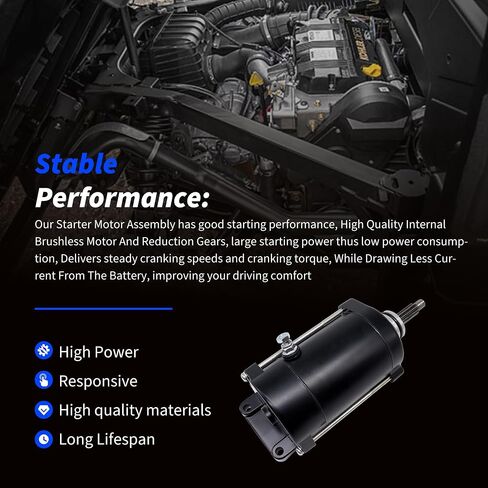 Starter Replacement for Polaris Ranger 900 1000 XP Crew RZR 1000 XP 4 900 Turbo S RZR Turbo R 4 S PRO XP General 1000 XP 4 2014 2015 2016 2017 2018 2019 2020 2021 2022 2023 2024, 4014037, 4014548 in Saudi Arabia