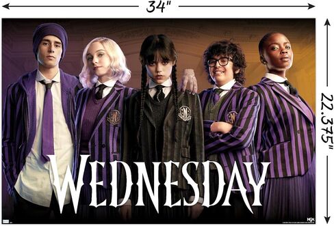 Trends International Wednesday - ملصق حائط جماعي، 34 طول × 22.4 عرض، نسخة غير مؤطرة in Saudi Arabia