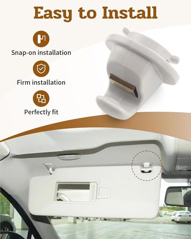 Interior Sun Visor Hook Clip Bracket Fit for VW Atlas 2019-2024 Tiguan 2016-2022 Passat 2014-2020 in Saudi Arabia