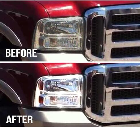 PIT66 Headlight Lens Cover, Compatible with 2005-2007 Ford F250 F350 F450 F550 Super Duty Clear in Saudi Arabia