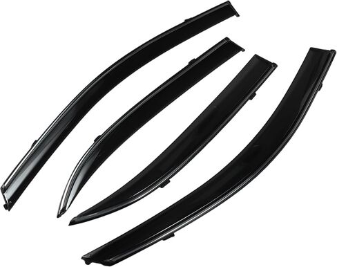 Window Deflectors for Toyota Corolla 2003-2008 Vent Visors Black Rain Guards Reinforced Acrylic 4 Pcs in Saudi Arabia