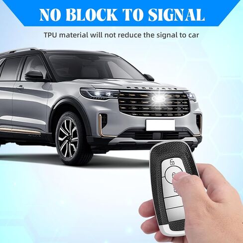 QBUC for Ford Key Fob Cover, Soft TPU Key Protection Case Compatible with Ford Explorer Escape Expedition Edge Fusion F150 F250 F350 F450 F550 Ranger Mustang (Blue, 5 Button) in Saudi Arabia